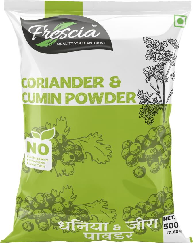Froscia Coriander Cumin Powder 500g Jeera Dhania Powder (Mixed Powder) Perfectly Balanced Authentic flavor Free of Preservatives No added Colour and Rich in Flavour and Aroma